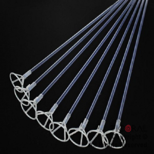 PORTA GLOBO PALITO CON COPITO OVNI TRANSPARENTE 70CM  X 10